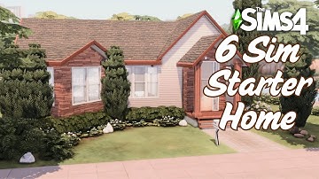 Sims 4 Starter Home Speed Build for 6 Sims! (Base Game ONLY) 🏡💨