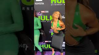 Sasha Banks & Naomi Slay The She Hulk World Premiere Purple Carpet 💚💜 #Shorts WWE AEW Trinity Fatu