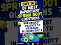 How Request Reaches Database in Spring Boot? 🚀 #java #shortsfeed #shorts #viral #viralvideo