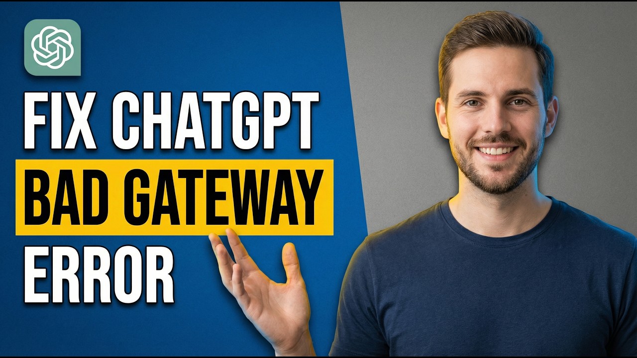 How To Fix ChatGPT Bad Gateway Error (Easy Guide) - YouTube