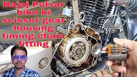 Bajaj Pulsar bike ki scissor gear housing timing chain fitting aur full jankari ke sath