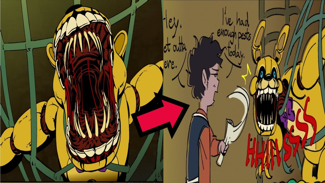 FNAF into the pit mini comic - YouTube