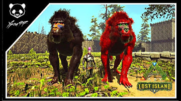 How To Tame The Dinopithecus On Lost Island | ARK: Survival Evolved