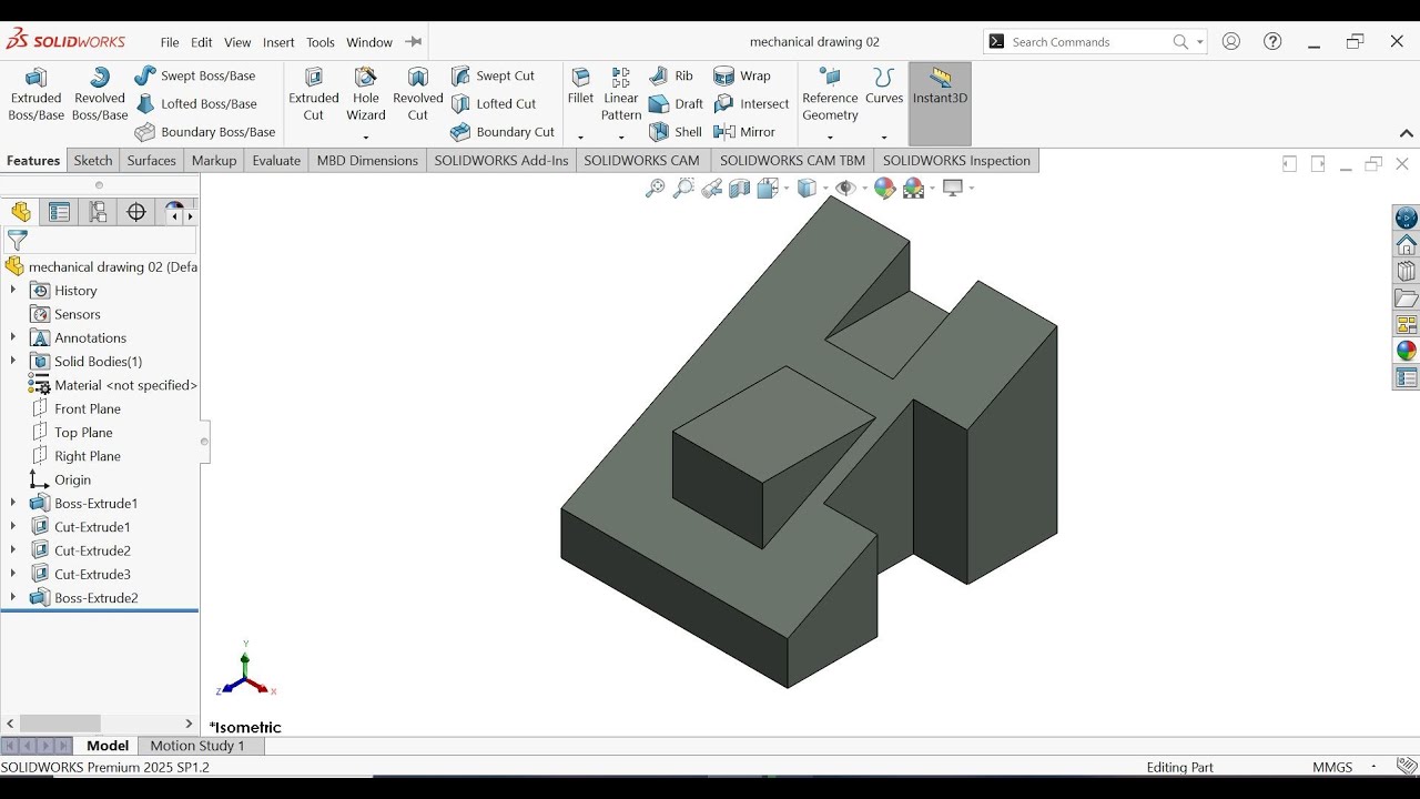 How to Make Stepped Fixture Block in SolidWorks - YouTube