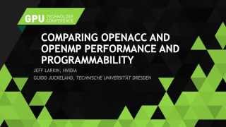comparing openacc and openmp performance and programmability