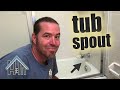 how to replace tub spout, change tub diverter. Easy!