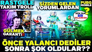 ÖNCE YALANCI DEDİLER  SONRA ŞOK OLDULAR  PUBG MOBİLE RASTGELE TAKIM TROLL Gülmek Garanti