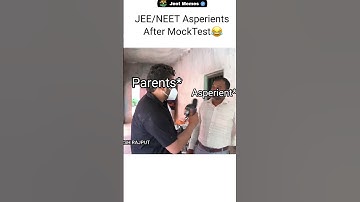 Jee/Neet Asperients After Giving Mock Test😂 Jee/Neet Status #funny#meme#comedy#neet#jee#mocktest