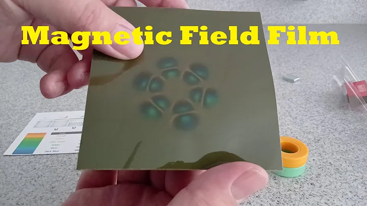 Magnetic Field Display Film looking at 5 magnets #physics #physicsfun