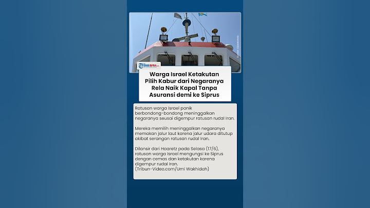 Ratusan Warga Israel Panik Ketakutan, Pilih Kabur Lewat Jalur Laut ke Siprus Hindari Rudal Iran