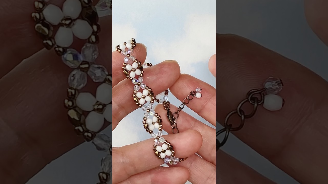 チェコビーズで作るお揃いのアクセサリー３点//Czech Beads Accessory Set (3 pieces)