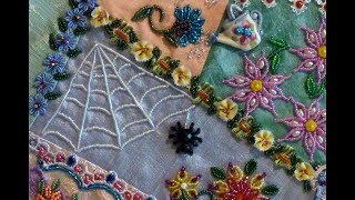 Bead Embroidery Beaded Round Edge Flower Petals