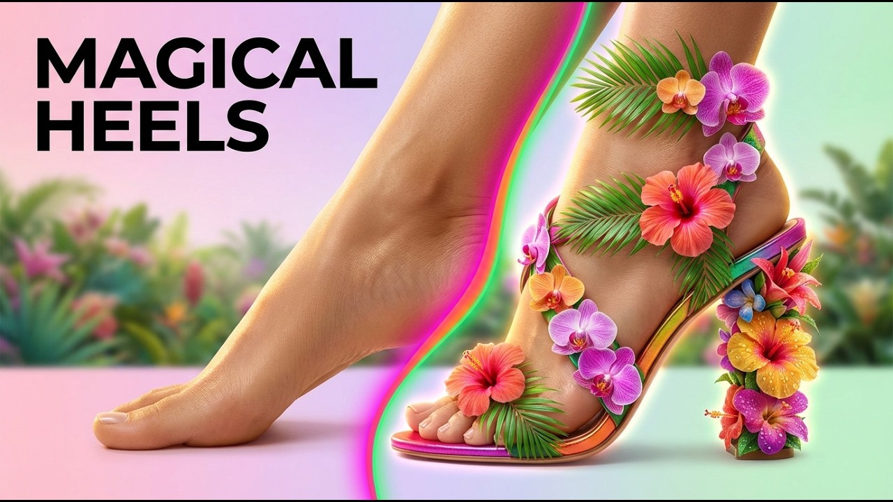 ASMR Magical Shoes Growing on Bare Feet ✨ Satisfying Transformation (No Talk)