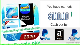 Happy fisher  app redeem PayPay gift cards with proof $100 screenshot 3
