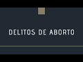 Delitos de aborto