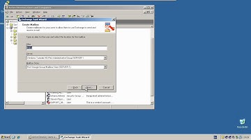 Creating Exchange Mailboxes - Windows Server 2003 R2/ Exchange Server 2003