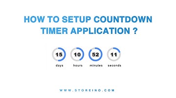 Storeino ecommerce academy : How to setup countdown timer application?