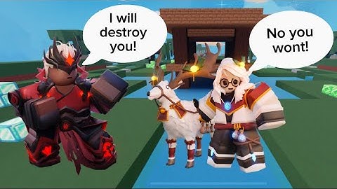 So me and my school friends did a 1v1v1 in Roblox BedWars!