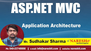 Application Architecture In MVC | asp.net MVC Tutorials | By Mr. Sudhakar Sharma