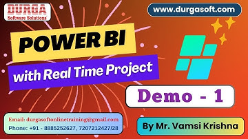 POWER BI tutorials || Demo - 1 || by Mr. Vamsi Krishna On 23-10-2024 @9AM IST