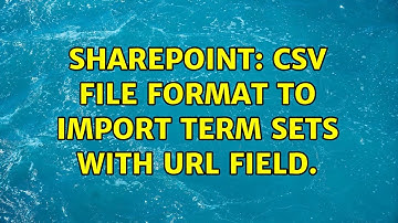 Sharepoint: CSV file format to import Term sets with URL field. (2 Solutions!!)