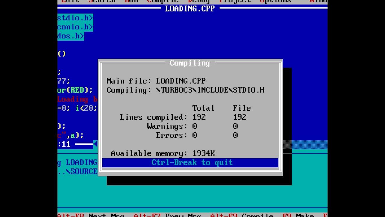 how to loading bar in turbo c++ - YouTube
