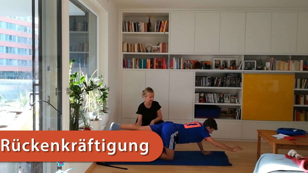 Rückenkräftigung - Kinderturnen für Zuhause - Turnen