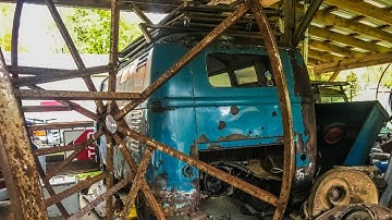 Building a rotisserie for the 1958 VW pressed bumper bus part 1