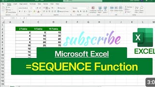 MS Excel - sequence function | how to use the sequence formula in Microsoft excel