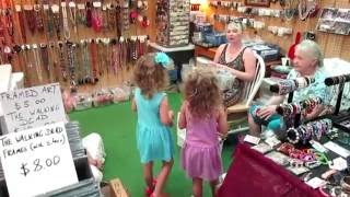 Twin sisters nola patrick and logann walking around traders world flea
market. appearances by ashlynn grimes, niki wooten, lauren nancy
walte...