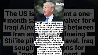 US Grants Iran-Iraq Flight Waiver for Najaf Pilgrims Amid Sanctions #shorts #breakingnews #trump