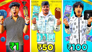 SURVIVING ON RS 1 TO 100 FOR 24 HOURS⏰ GONE EXTREMELY WRONG😭 -RITIK JAIN VLOGS