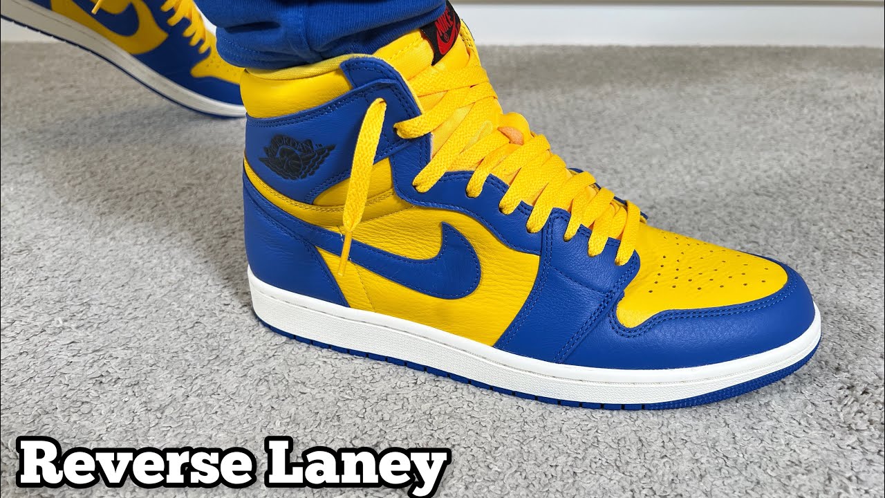 Air Jordan 1 High Reverse Laney Review& On foot - YouTube