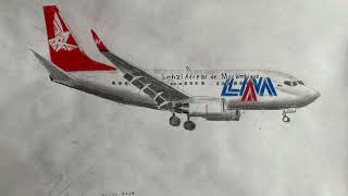 LAM Mozambique Airlines 737-700 | Timelapse Drawing