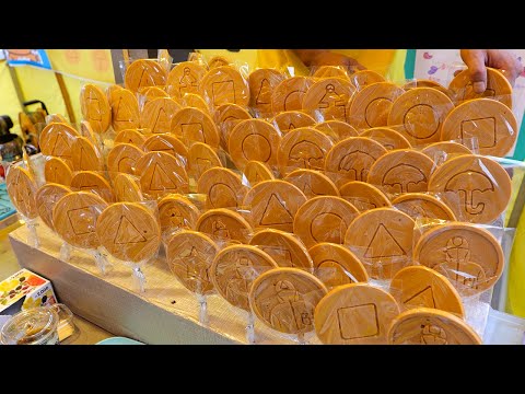 Most Popular Candy in the World?! Amazing Squid Game Dalgona Masters l Korean Street Food thumbnail