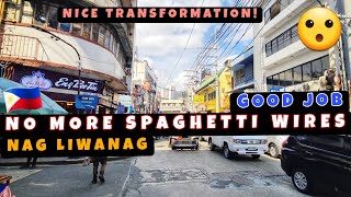 Mga Spaghetti Wires Pinutol at Inayos sa Santa Cruz Manila Kalye Biglang Nagliwanag!