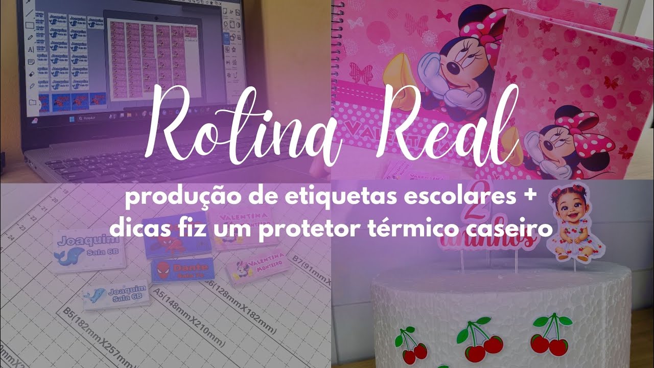 Rotina de Produção na Papelaria Personalizada | Etiquetas Escolares + Protetor Térmico Caseiro