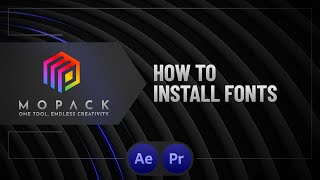 MoPack How to Install Fonts