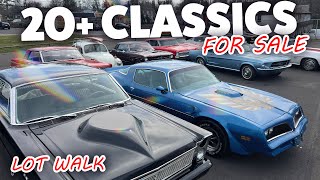 20+ CLASSIC CARS FOR SALE Lot Update New Inventory with Prices Spring 2024 at Bob Evans Classics