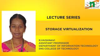Storage Virtualization I Cloud Computing and its Applications I SNS INSTITUTIONS