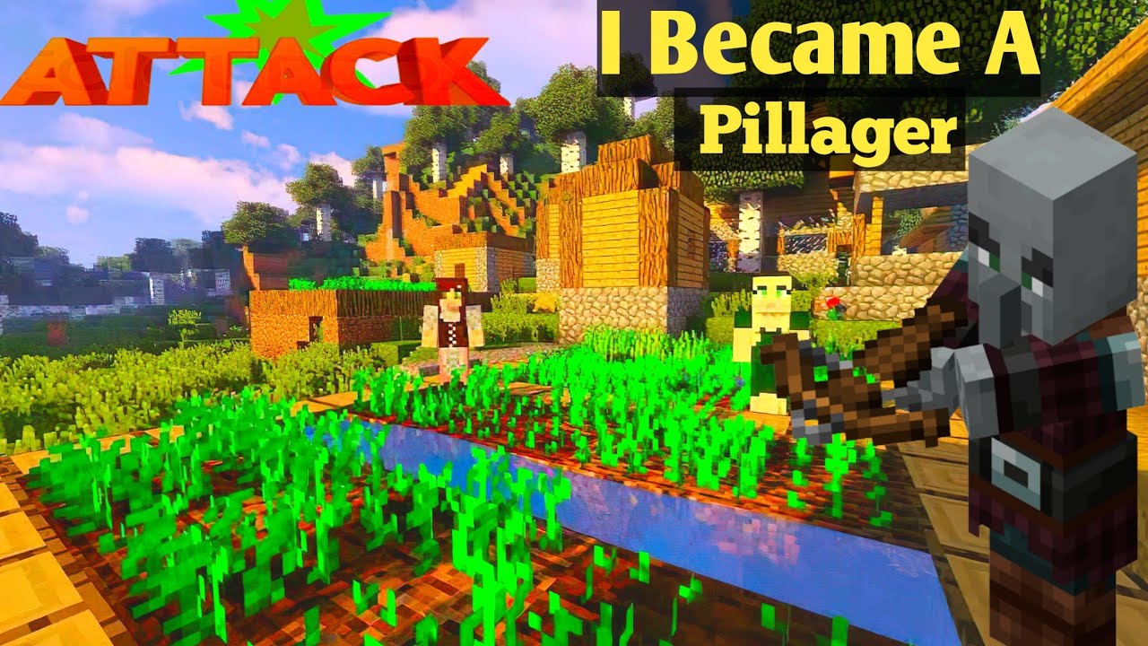 I Became A Pillager And Attack A Village In Minecraft || Minecraft ...
