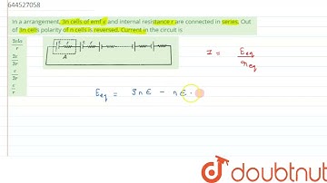 In a arrangement, 3n cells of emf epsilon and internal resistance r are connected in series. Out...