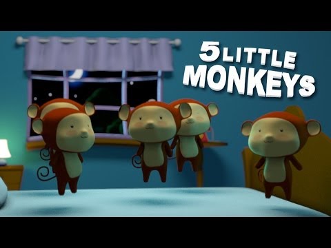 Five Little Monkeys Jumping on the Bed Nursery Rhyme Kid Song