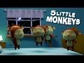 Five little monkeys jumping on the bed nursery rhyme kid song