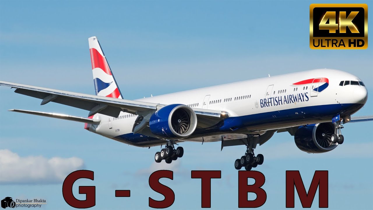 4K | British Airways Latest B777-300ER (G-STBM) First Flight Tests + Bad weather Missed Approach PAE