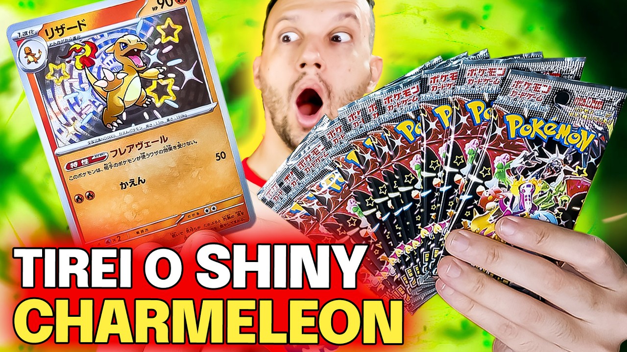 TIREI A CARTA DO CHARMELEON SHINY | CAPITÃO HUNTER CARTAS POKEMON TCG