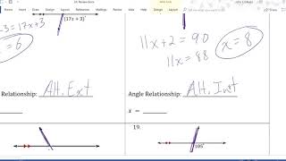 Algebra 1 Unit 3a Exam Review