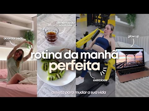 ROTINA DA MANHÃ *PERFEITA* PARA TER UM GLOW UP | 7am, hábitos saudáveis e produtividade  📔🍳☀️🍵