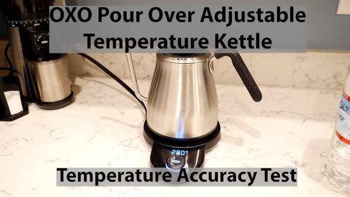 OXO Adjustable Temperature Gooseneck Electric Kettle – Mighty Missouri  Coffee Co.