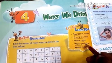 Class 3 Evs lesson 4 Water we Drink